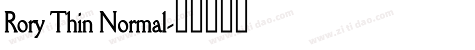 Rory Thin Normal字体转换